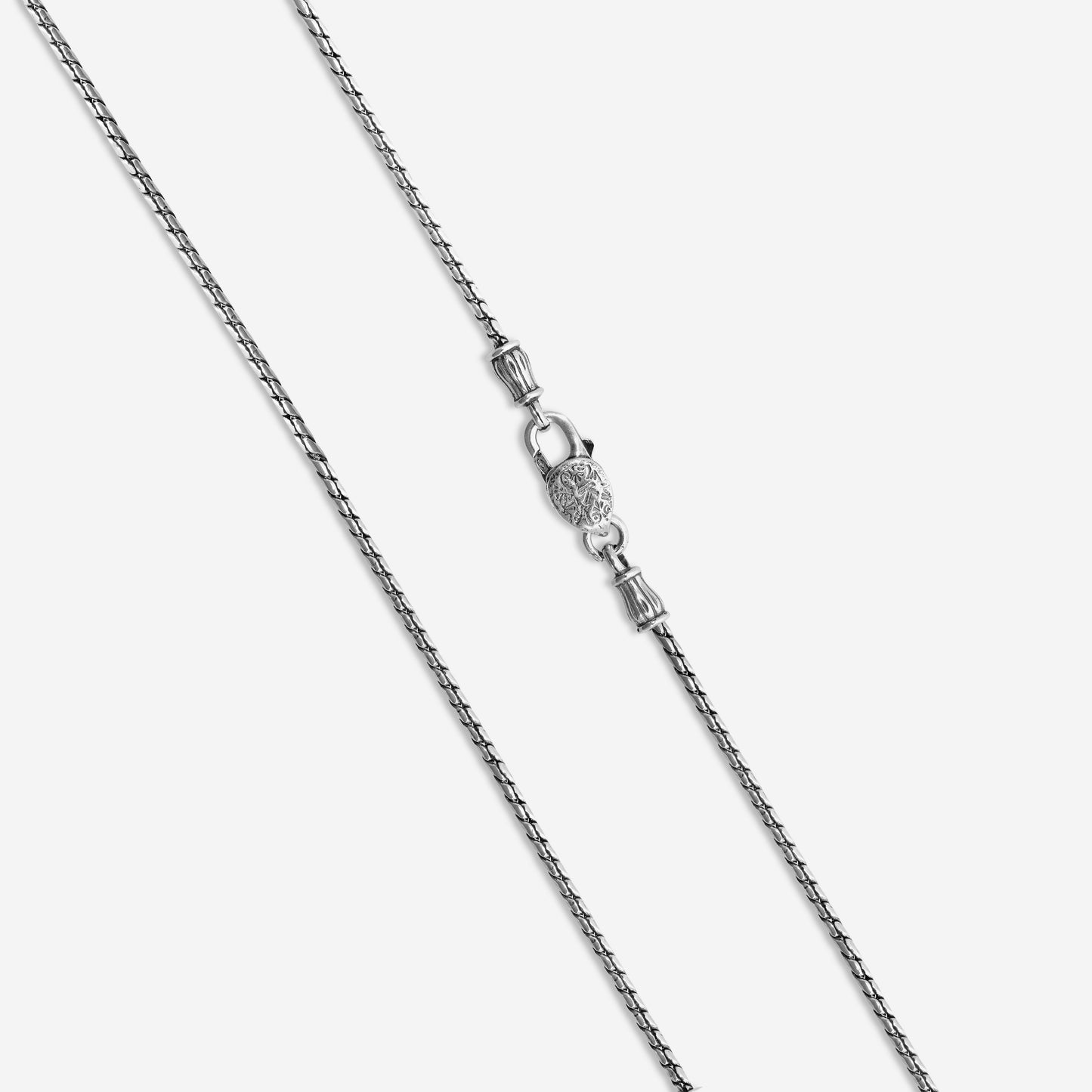 "KONSTANTINO - ""Gen K 2"" Sterling Silver & 18k Yellow Gold, Pink Corundum Cross (COR: 11.35mm x25mm 4&5mm) - STKJ424-652  Pendant Dimensions: 2.25 x 0.38 in. S/S Chain Included:CHKJ22-131-18 (Length - 18in.)"