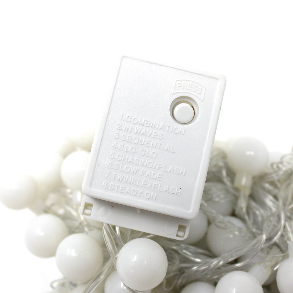 100 LED String Light Bulb with connector - White