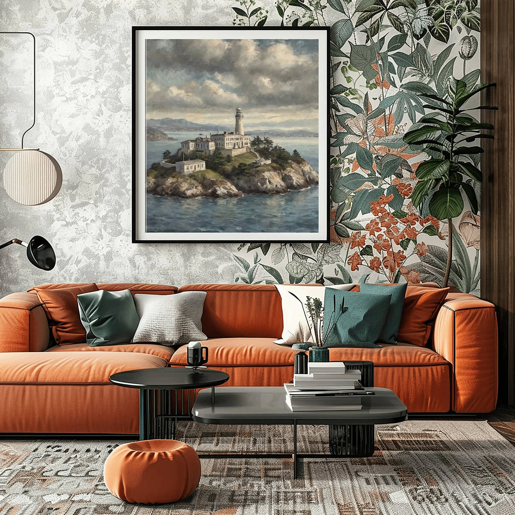 Alcatraz Poster Canvas Artwork - San Francisco Collection