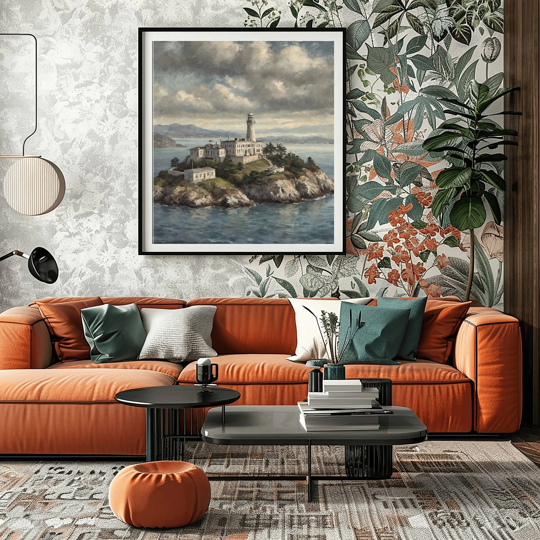 Alcatraz Poster Canvas Artwork - San Francisco Collection