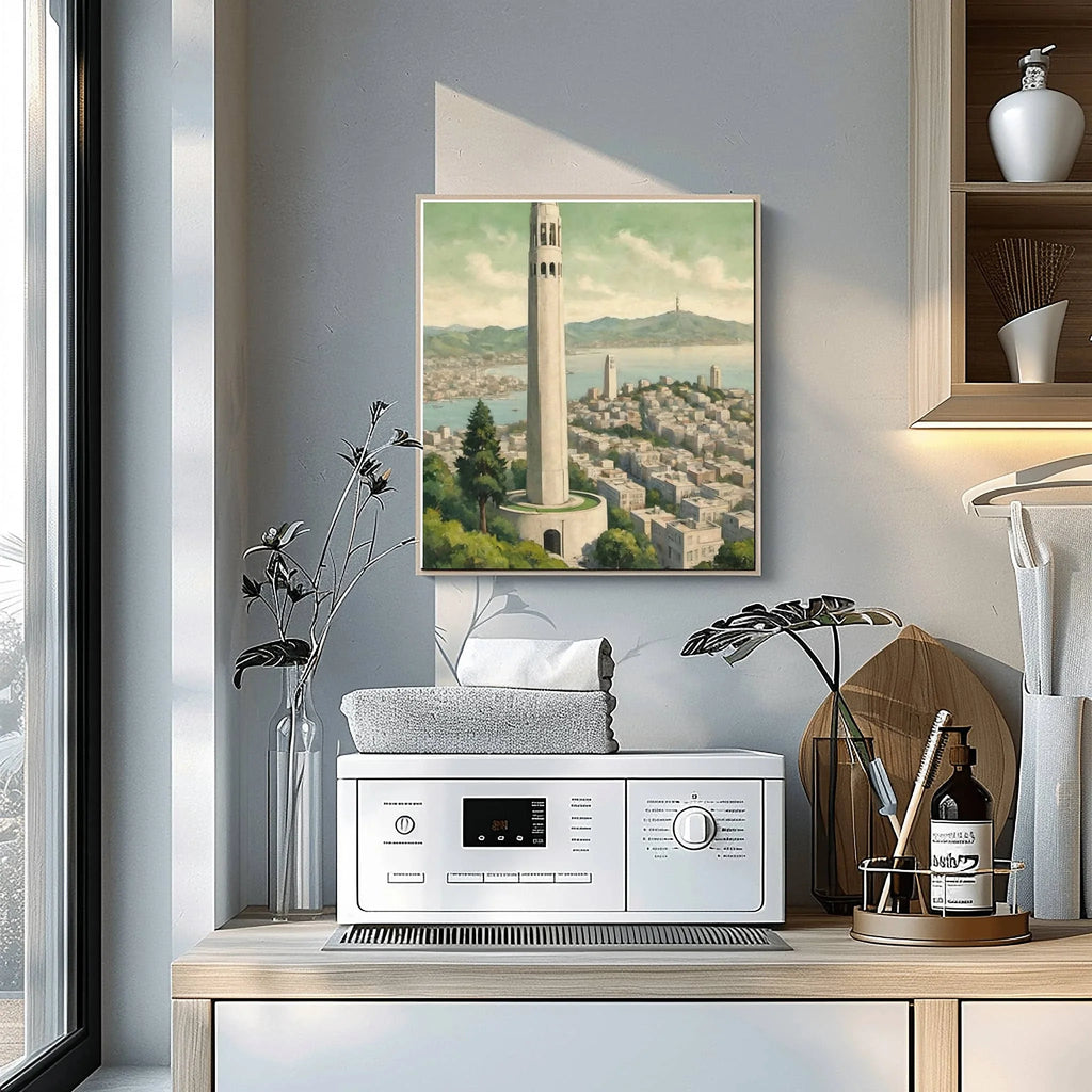 Coit Tower Poster Canvas Artwork - San Francisco Collection