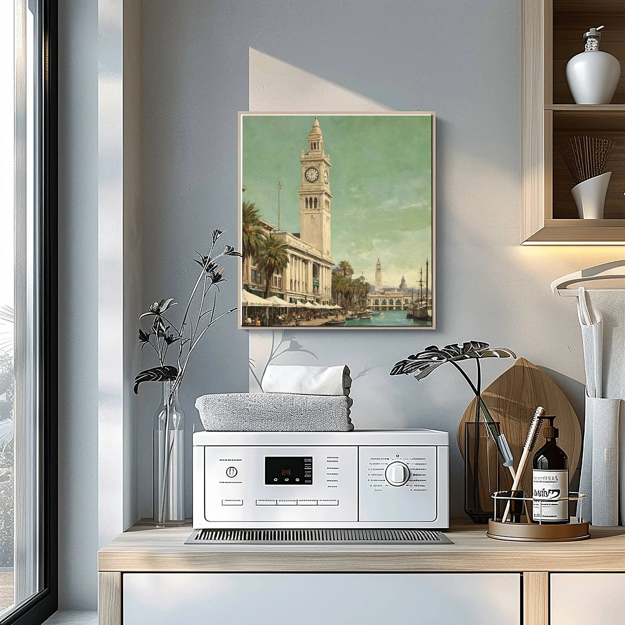 Ferry Building Poster Canvas Artwork - San Francisco Collection