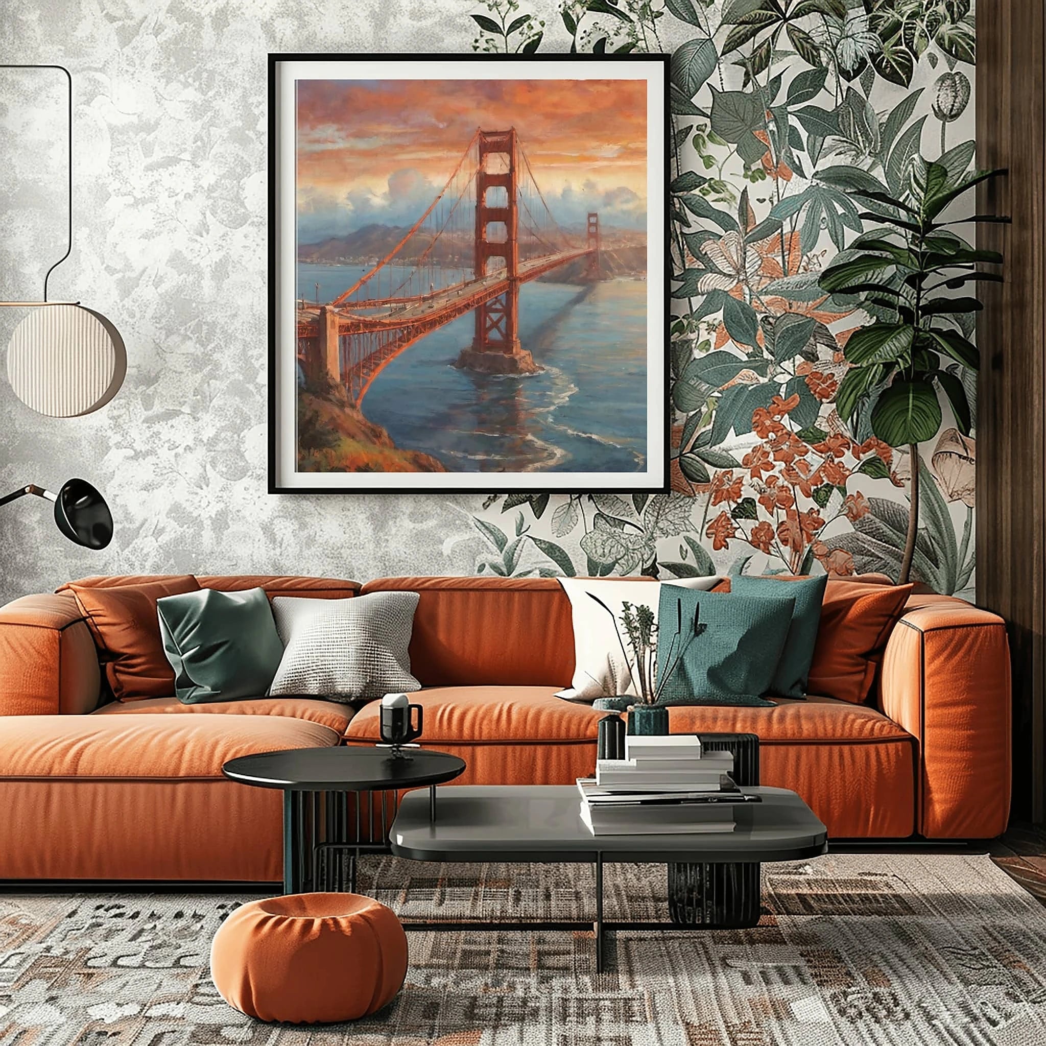 Golden Gate Poster Canvas Artwork - San Francisco Collection