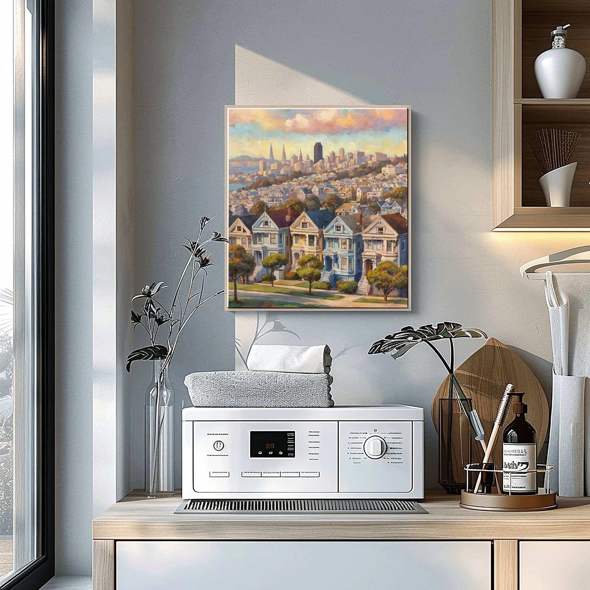 Painted Ladies Poster Canvas Artwork - San Francisco Collection