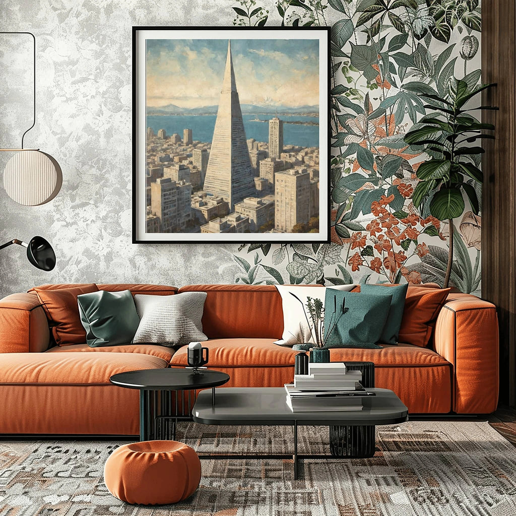 Transamerica Pyramid Poster Canvas Artwork - San Francisco Collection