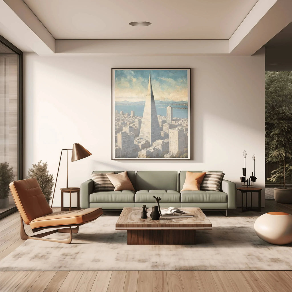 Transamerica Pyramid Poster Canvas Artwork - San Francisco Collection