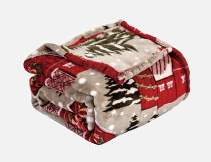 Christmas Blanket Cozy Festive Holiday Throw Blanket 50" x 60"