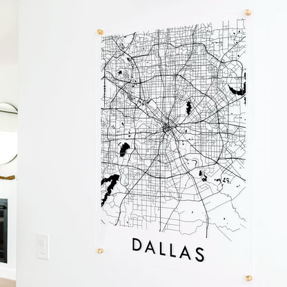 Clear Acrylic Dallas Street Map