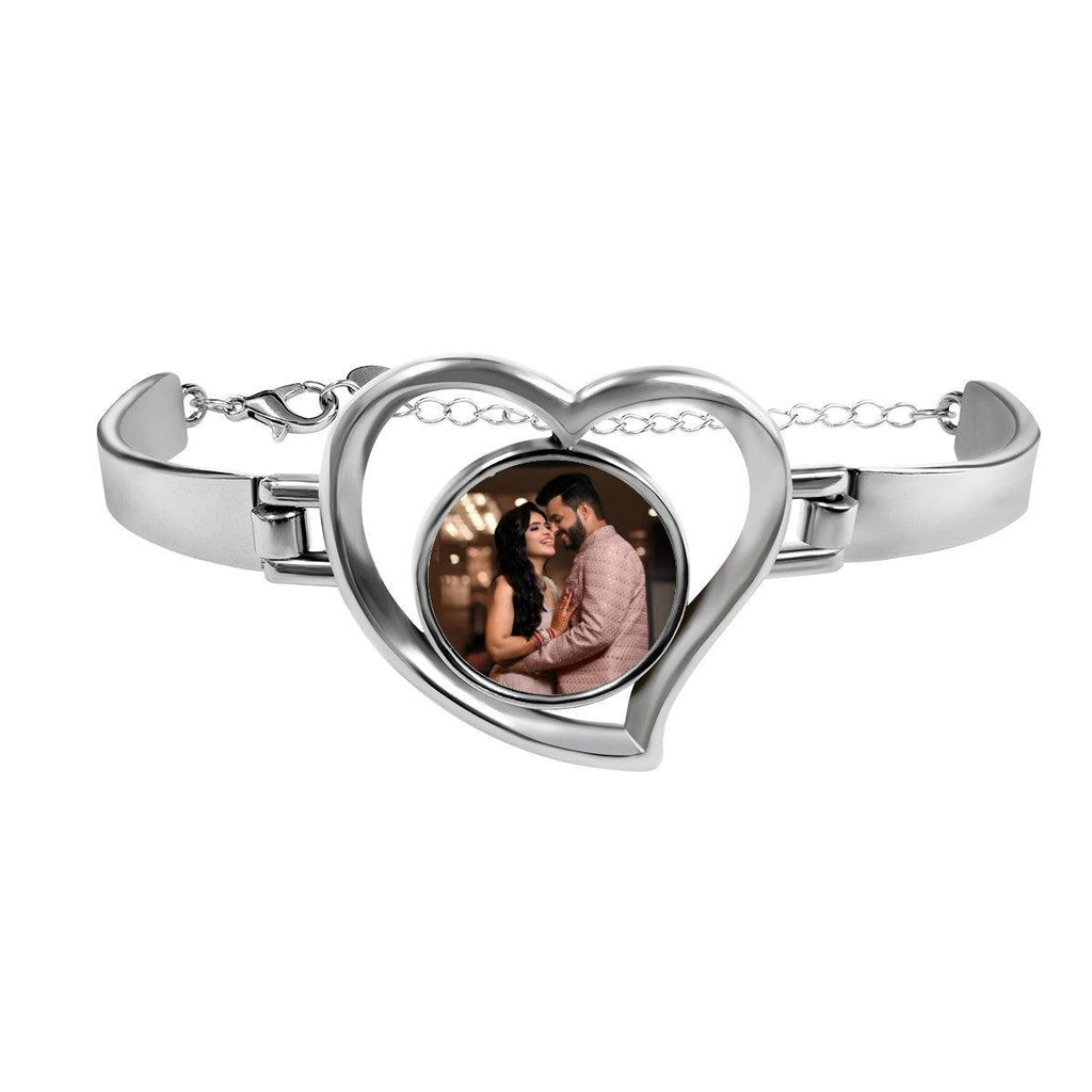 Custom Photo Heart Bracelet – Personalised Picture Bangle