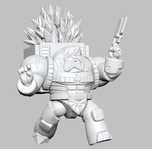Terry the Psycho Warrior by 3DArtGuy 32mm scale, 50mm, Miniature War Gaming Figure, Grim Dark, Space, Proxy, Space King