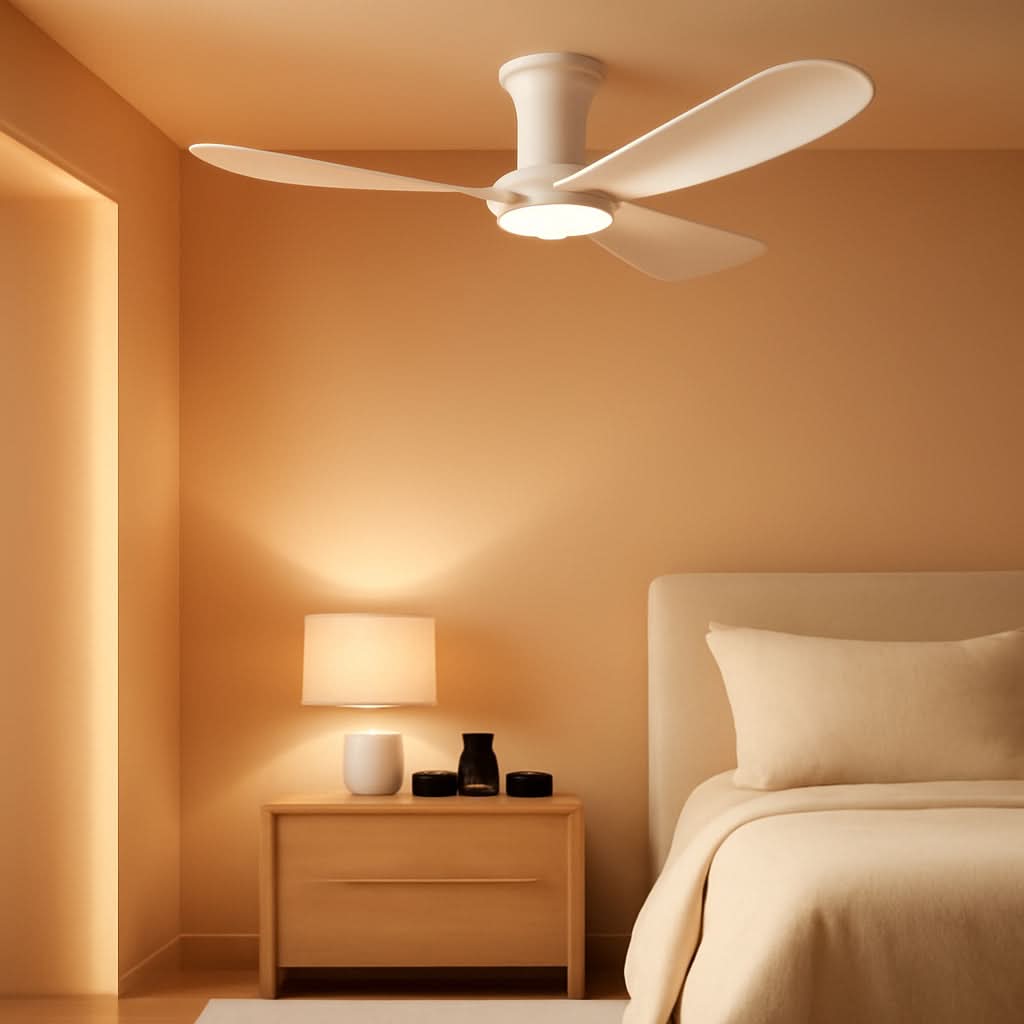 52 Inch Smart Low Profile Ceiling Fan With Remote Control