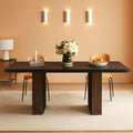 Dining Table 78 Inch Black Rectangular Farmhouse Kitchen