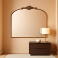 Arched Gold Wall Mirror 40x30 Inches Vintage Ornate