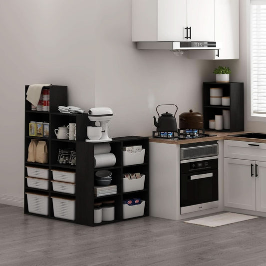 Luder 3 Tier Open Shelf Bookcase Blackwood Wood Finish
