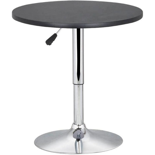 Black Bar Table With 360 Degree Swivel MDF Top Round