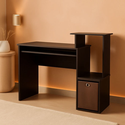 Dark Walnut Multipurpose Home Office Desk Regular Size