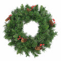 24 inch Wreath w/ Berries & Pine Cones