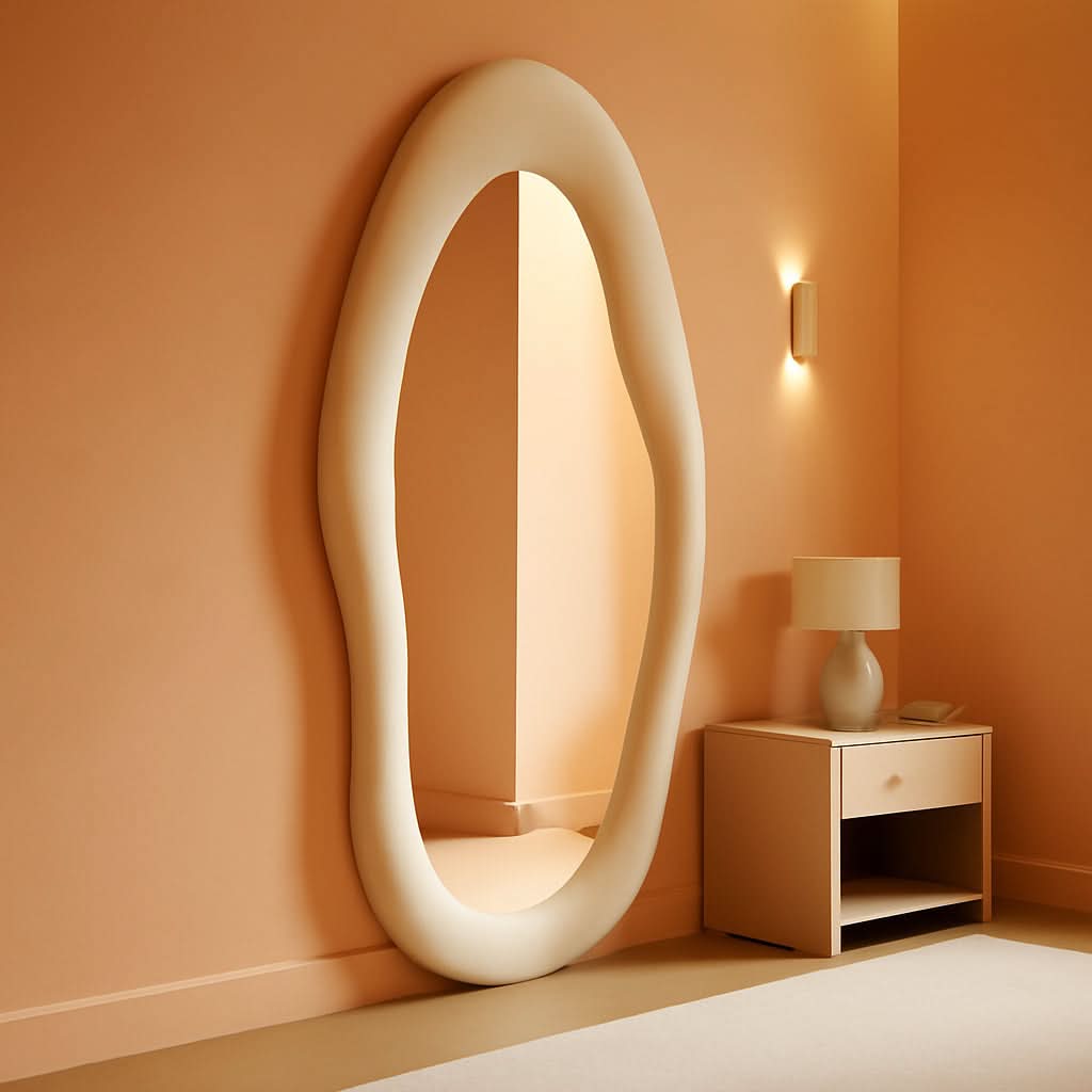 63 X 24 Inch White Full Length Mirror Wooden Frame
