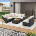 All-Weather Wicker Outdoor Sectional Sofa Set with Cushions