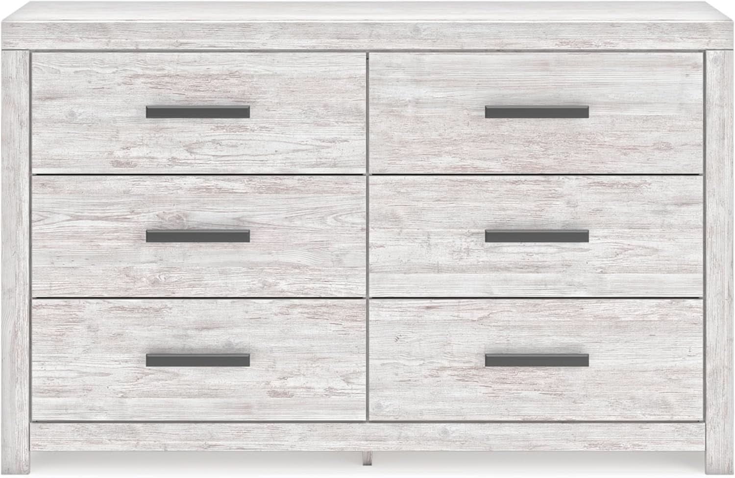 Cayboni Vintage 6 Drawer Dresser With Safety Stop White