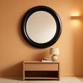 Bronze Oval Wall Mirror 22.5 By 29.5 Inches With Beaded Inner Edge Vertical Or Horizontal Mount