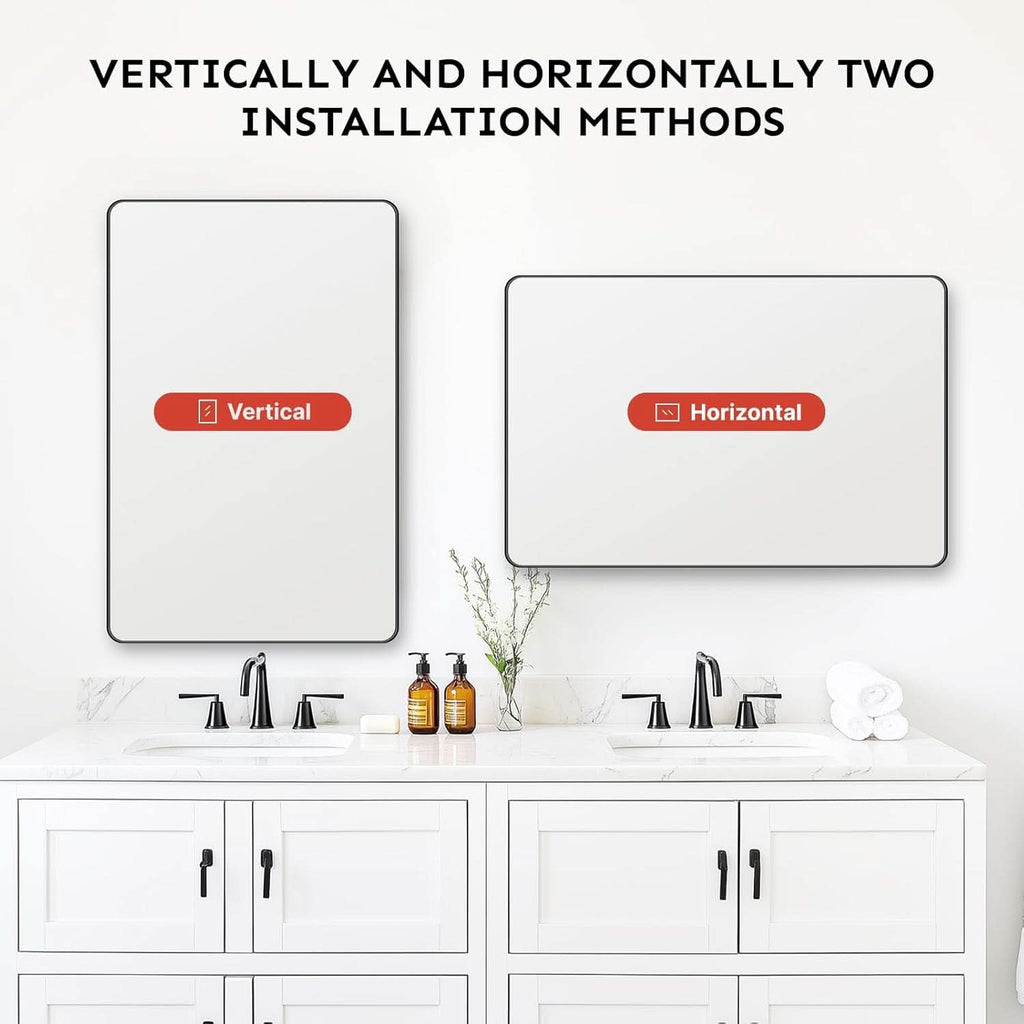 Bathroom Vanity Mirror 30x22 Aluminum Frame Durable