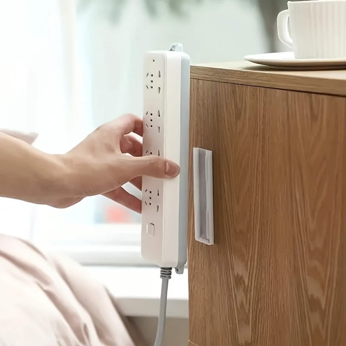 2-Pack Removable Wall Decals – Space-Saving Organizer for Surge Protectors