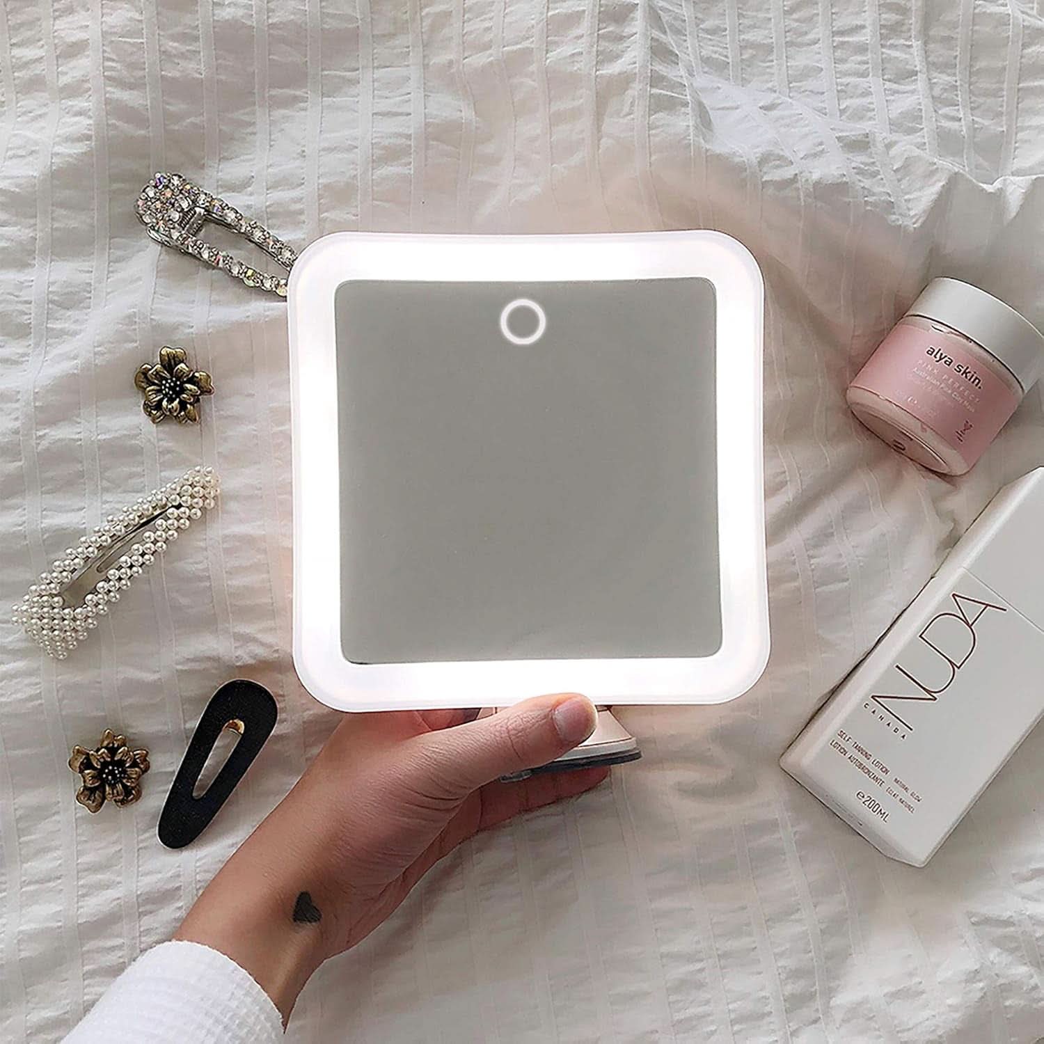Rechargeable 10X Magnifying Mirror With LED Lights