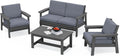 4 Piece All Weather Outdoor Sofa Sectional Set