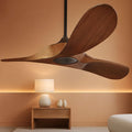52 Inch Walnut Outdoor Ceiling Fan With Remote Control