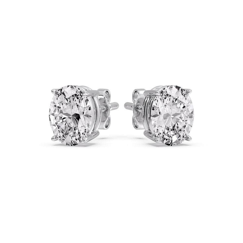 Stud Earring Basket Oval Shaped