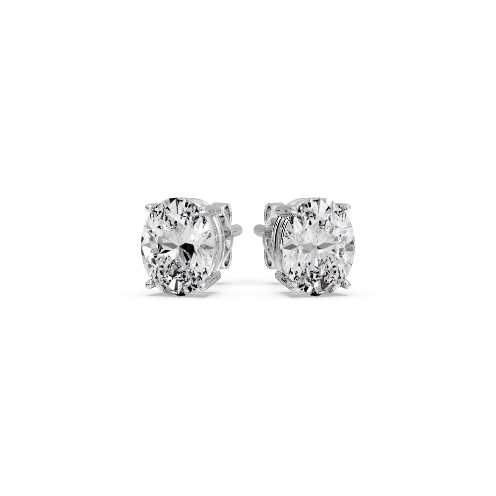 Stud Earring Basket Oval Shaped