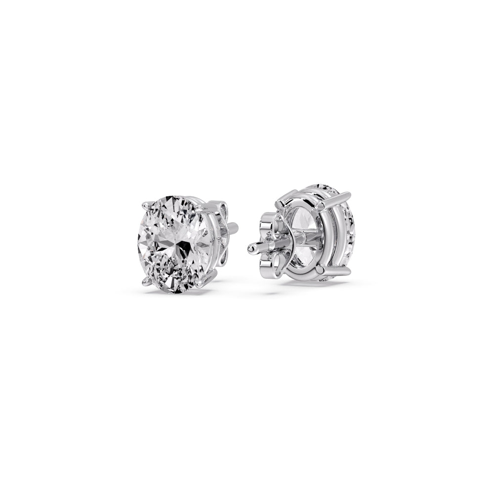 Stud Earring Basket Oval Shaped