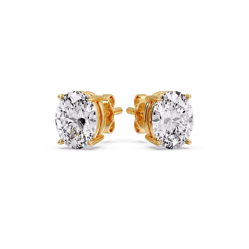 Stud Earring Basket Oval Shaped