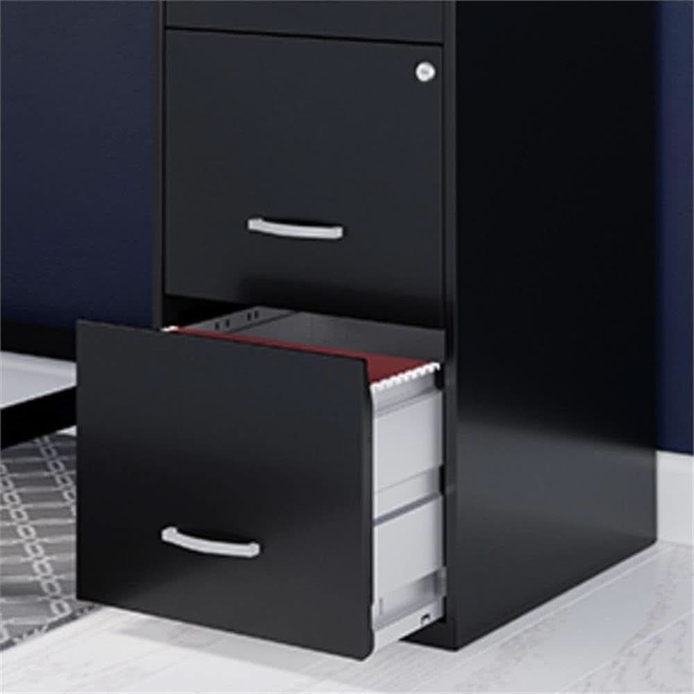 Blue 18In Deep 3 Drawer Metal File Cabinet Fully Assembled