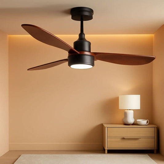 52 Inch Flush Mount Ceiling Fan With Lights Remote Control