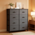 Fabric Dresser With 8 Drawers Tall Chest For Bedroom Closet
