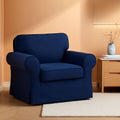 Ektorp Armchair Slipcover Cotton Blue For Ikea Ektorp Chair
