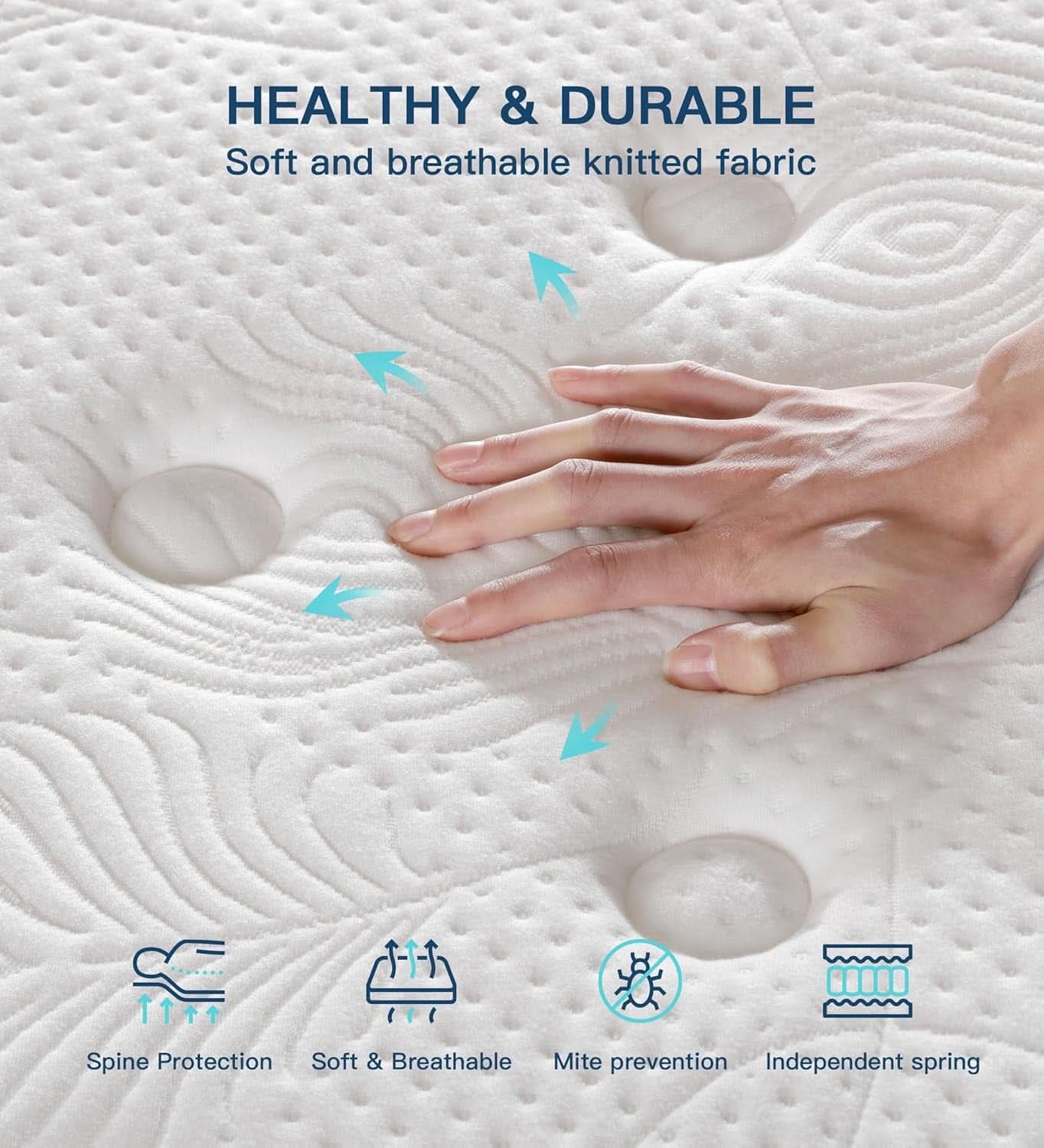 14 Inch Queen Hybrid Memory Foam Mattress Pocket Spring