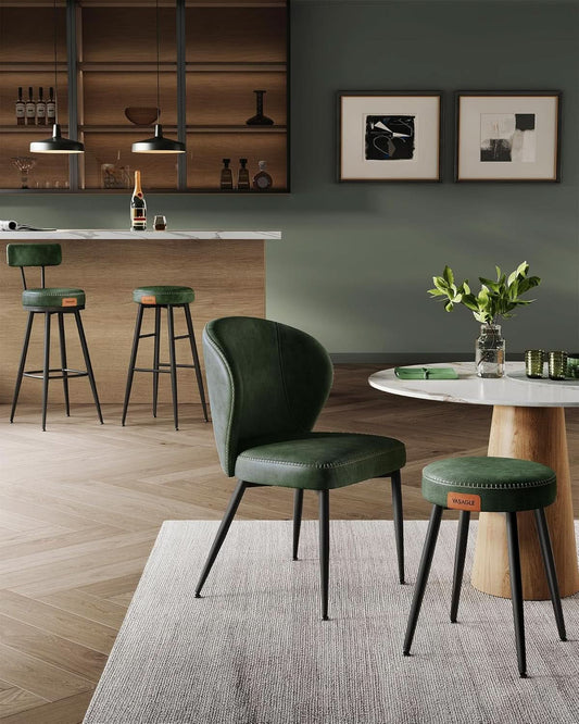 Forest Green 30 Inch Bar Stools Set Of 2 For Kitchen