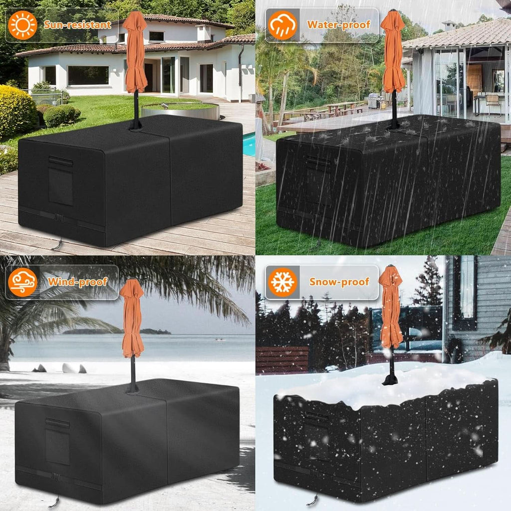 Rectangle Patio Table Cover 108 Inch Long Waterproof