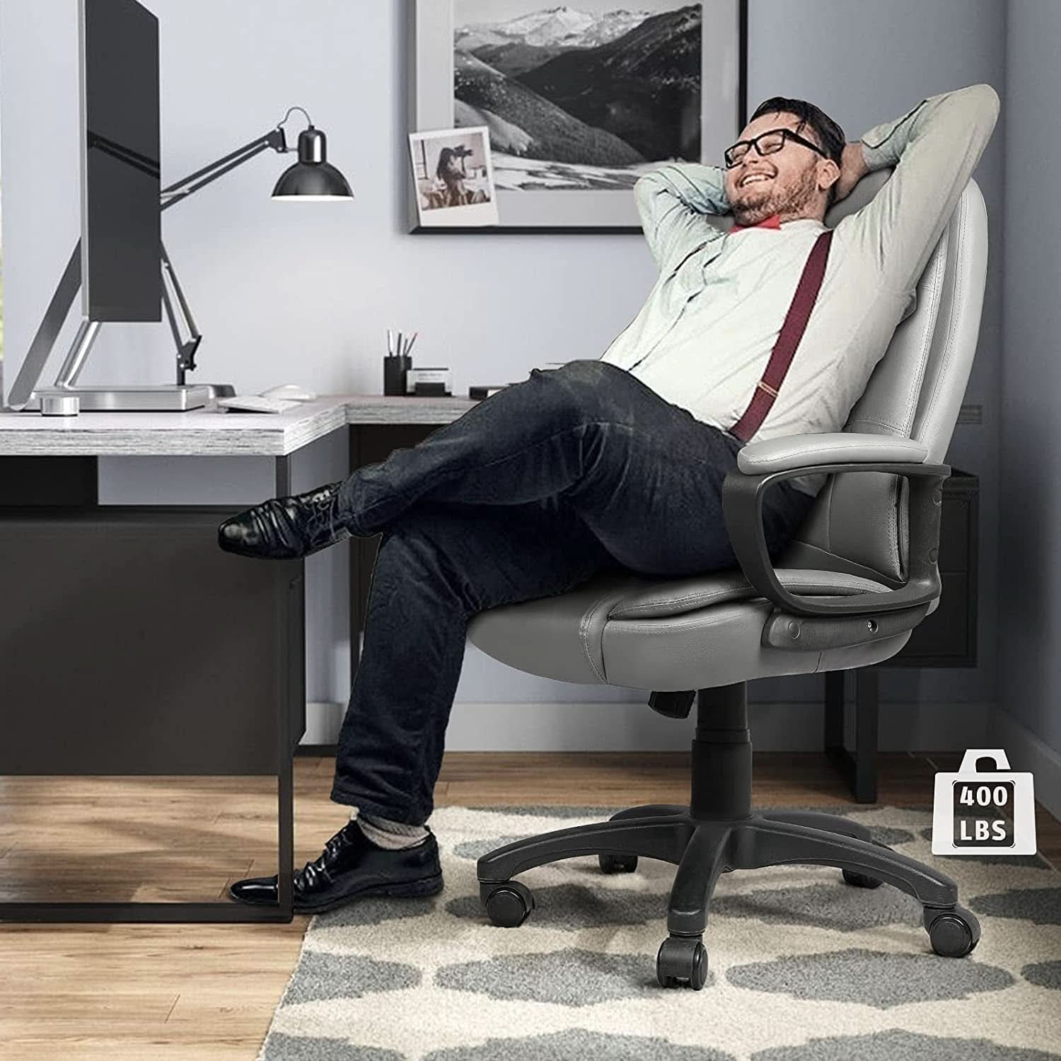 Ergonomic High Back Office Chair For Long Seating, Big Tall