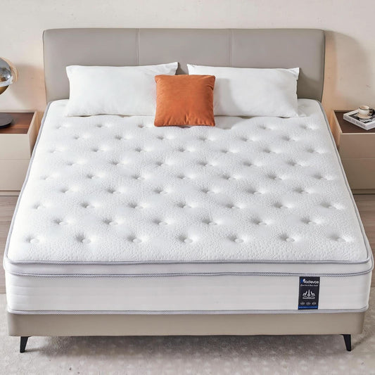 Queen Twelve Inch Hybrid Memory Foam Mattress Boxed Premium