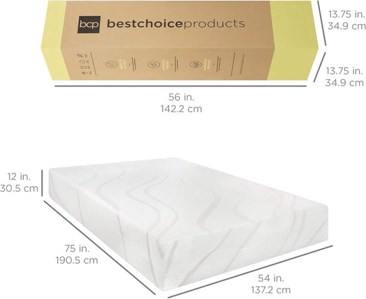 Full Size Charcoal Memory Foam Mattress Triple Layer
