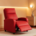 PU Leather Recliner Chair For Living Room With Padded Seat