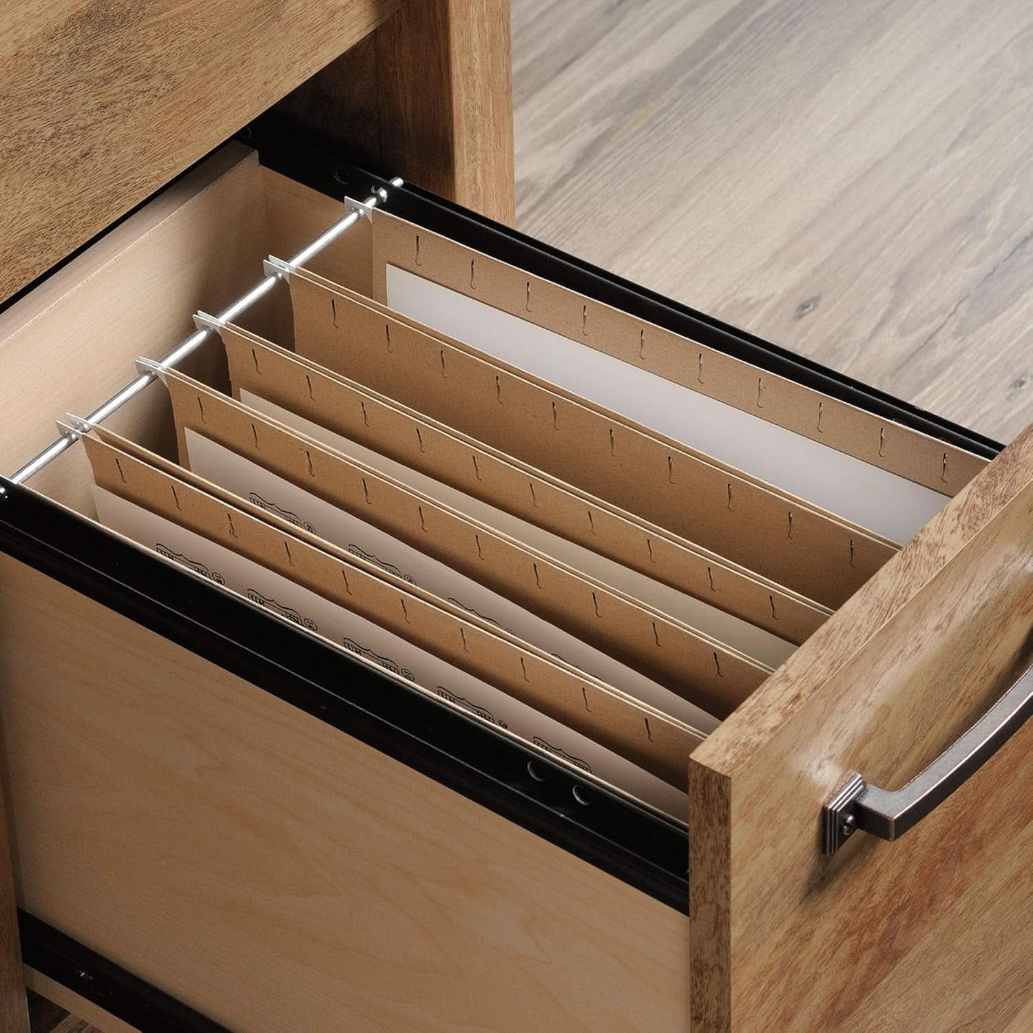 Cannery Bridge Desk Sindoori Mango Featuring Drawers