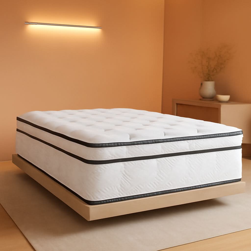 Twin Size Mattress 12Inch Fiberglass Free Memory Foam Hybrid
