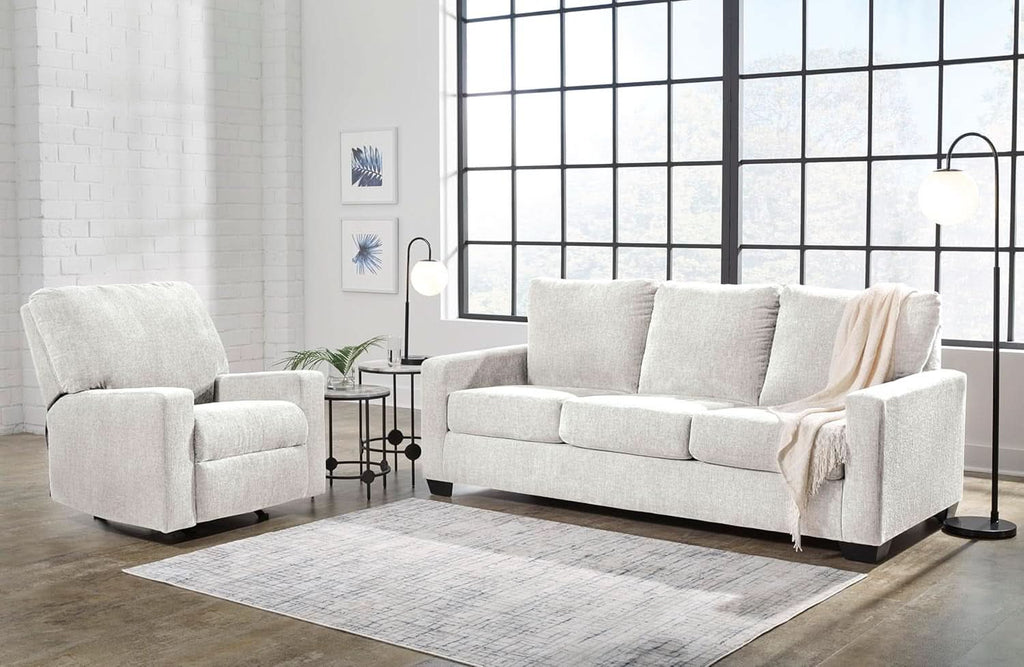 White Queen Upholstered Sleeper Sofa With Gel Memory Foam