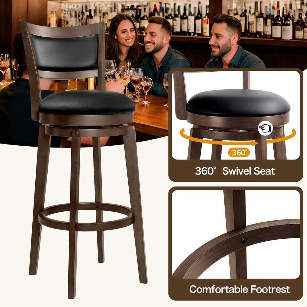 32 Inch Tall Swivel Bar Stools Set of Four