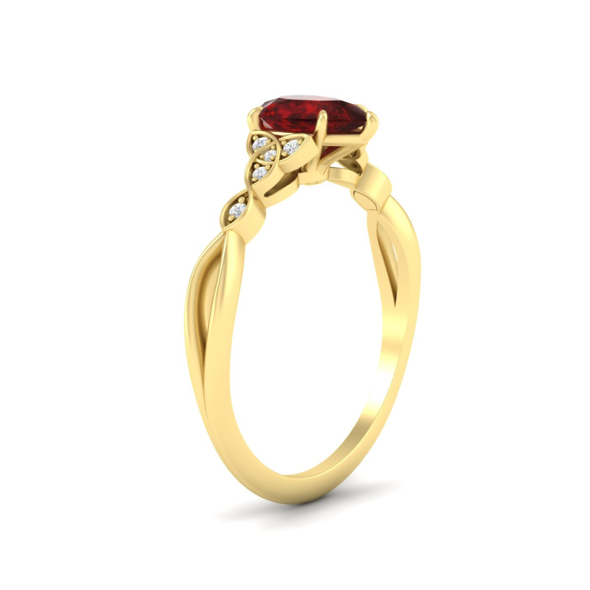 Celtic Knot Pear Shaped Colored Ring